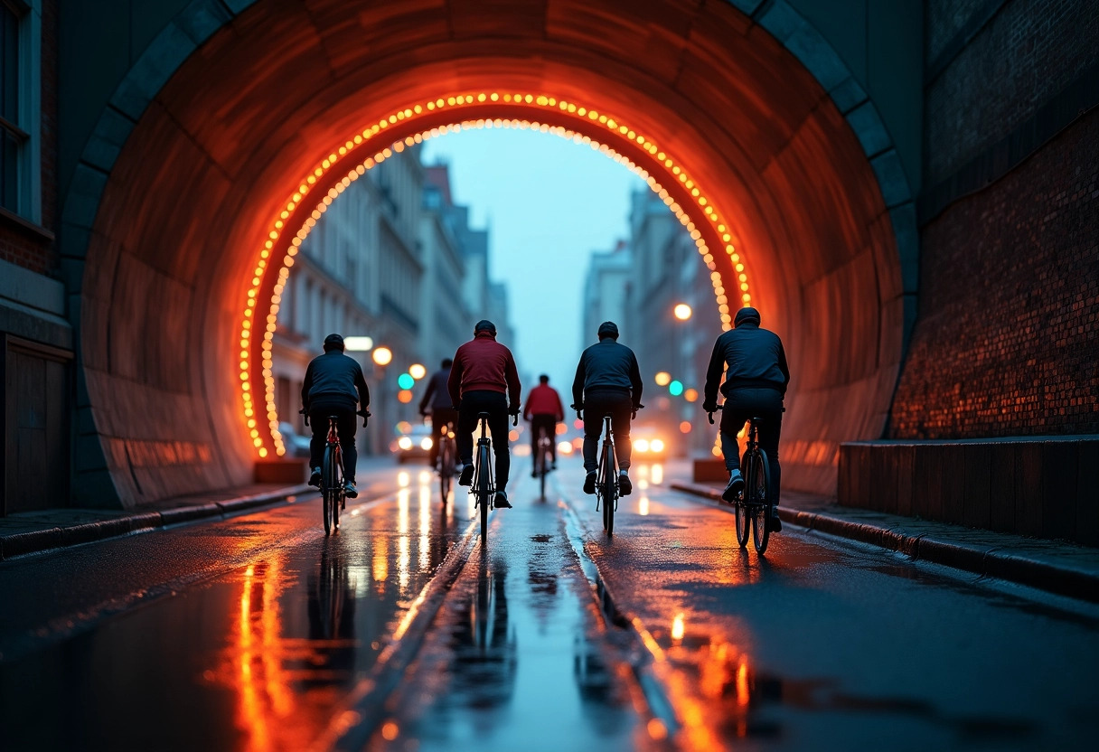 tunnel manche cyclistes