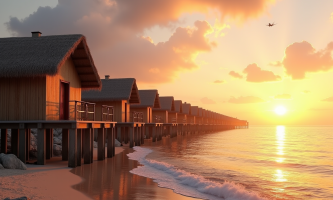 Chalets de Gruissan sur pilotis : architecture typique du littoral méditerranéen